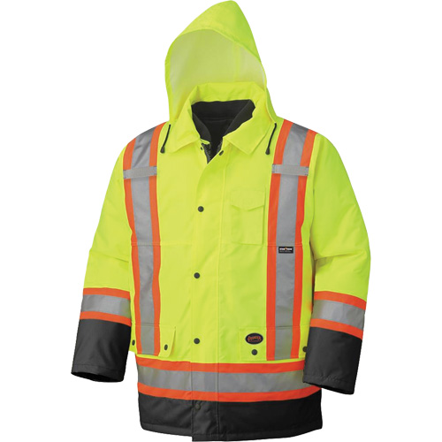 5021BB Manteau imperm&eacute;able 7 en 1, Jaune lime haute visibilit&eacute;, T-petit Rock Safety Industrial Ltd