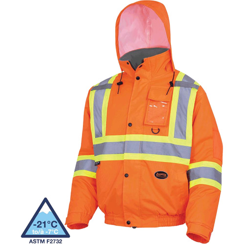 5032 Veste aviateur de s&eacute;curit&eacute; imperm&eacute;able et matelass&eacute;e pour l'hiver, Polyester, Orange haute visibilit&eacute;, Petit Rock Safety Industrial Ltd