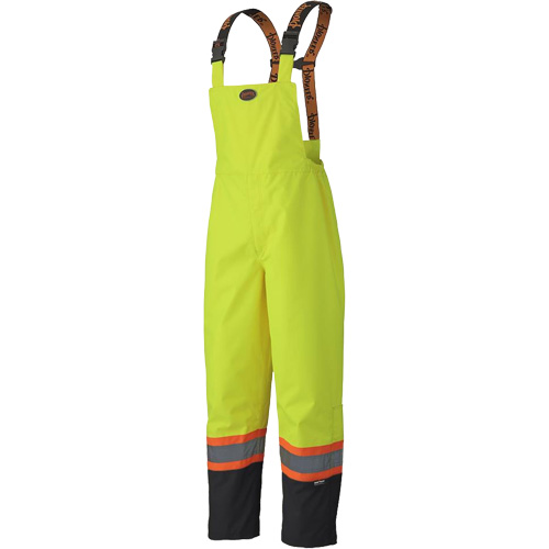 5405 300D Trilobal Ripstop Waterproof Bib Pants, Polyester, X-Small, High Visibility Lime-Yellow Rock Safety Industrial Ltd