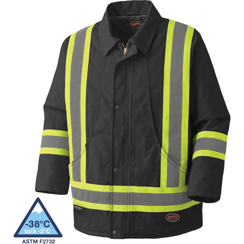 5535BKA Manteau en toile de coton matelass&eacute;e, Noir, T-petit Rock Safety Industrial Ltd