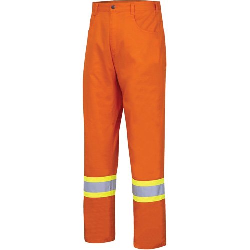 4461 Ultra-Cool Safety Pants, Cotton, 32, High Visibility Orange Rock Safety Industrial Ltd