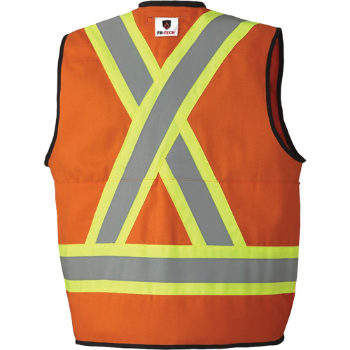 7732 FR-Tech&reg; Flame-Resistant Arc Surveyor's Vest, Small, High Visibility Orange, 9.7 cal/cm² Rock Safety Industrial Ltd