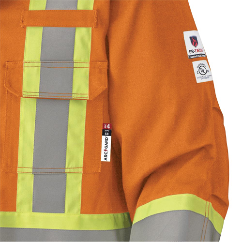 5533 Manteau de s&eacute;curit&eacute; ignifuge, Petit, Orange haute visibilit&eacute;, 58 cal/cm² Rock Safety Industrial Ltd