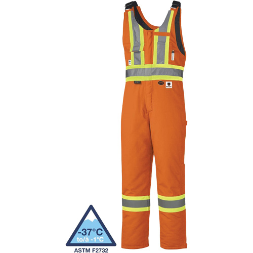 5534A Flame-Resistant Quilted Safety Overalls, Small, Orange Rock Safety Industrial Ltd
