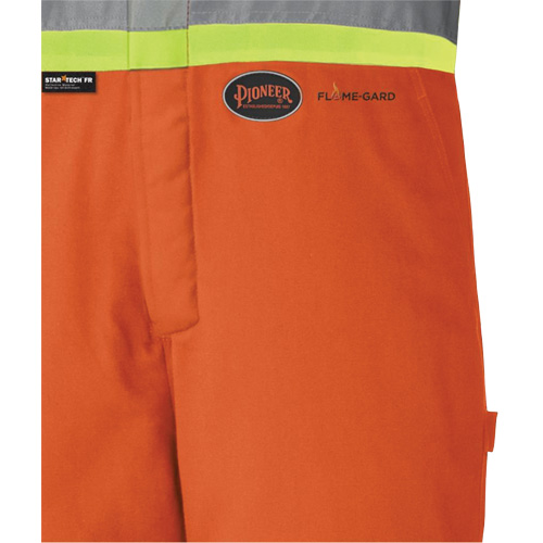 5534A Flame-Resistant Quilted Safety Overalls, Small, Orange Rock Safety Industrial Ltd