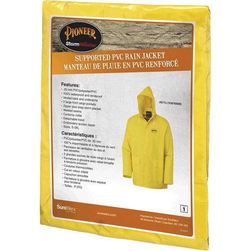 577J Veste imperm&eacute;able, Polyester/PVC, Petit, Jaune Rock Safety Industrial Ltd