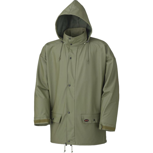 D7000 Stretch Rain Jacket, Polyurethane, X-Small, Green Rock Safety Industrial Ltd