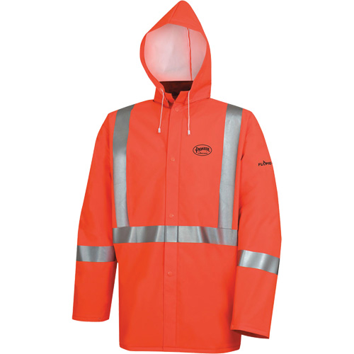 576J Veste de pluie ignifuge haute visibilit&eacute;, Petit, Orange haute visibilit&eacute; Rock Safety Industrial Ltd