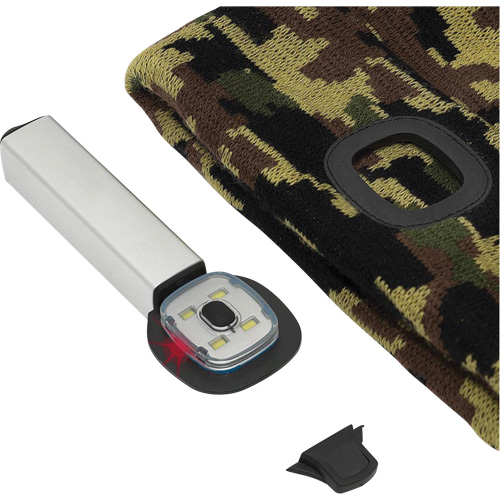5677 Knit Toque with LED Headlight, Fleece Lining, One Size, Camo Rock Safety Industrial Ltd