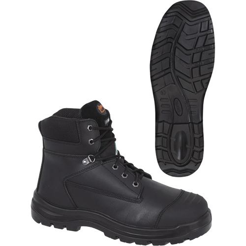 1025 Black 6" Work Boots, Leather, Steel Toe, Size 10 Rock Safety Industrial Ltd