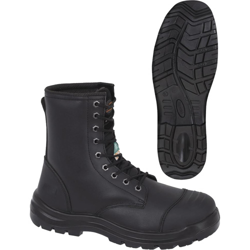 1027 Bottes de travail 8" noires, Cuir, Embout Acier, Taille 14 Rock Safety Industrial Ltd