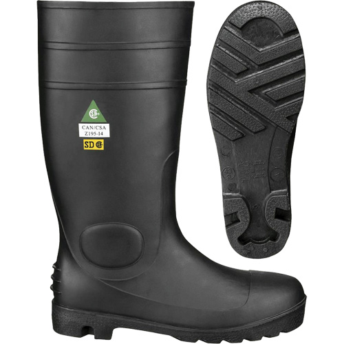 1022 Bottes de s&eacute;curit&eacute;, PVC, Embout Acier, Pointure 11, Semelle R&eacute;sistant aux perforations Rock Safety Industrial Ltd