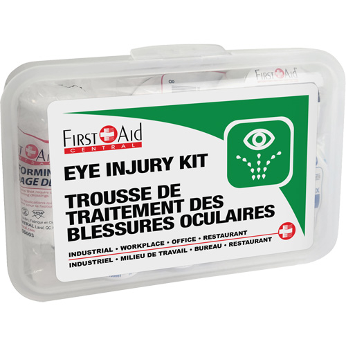 Ensemble pour les l&eacute;sions oculaires, Boîte en plastique Rock Safety Industrial Ltd