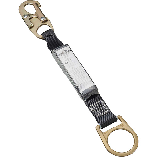 SA-5207-2 Longe d'absorption des chocs, 1,5', Point d'ancrage &agrave; Anneau en D, Crochet mousqueton aux jambes, Polyester Rock Safety Industrial Ltd