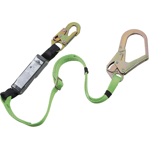 SA-5402-6A Shock Absorbing Lanyard, 6', Rebar Hook Center, Snap Hook Leg Ends, Polyester Rock Safety Industrial Ltd