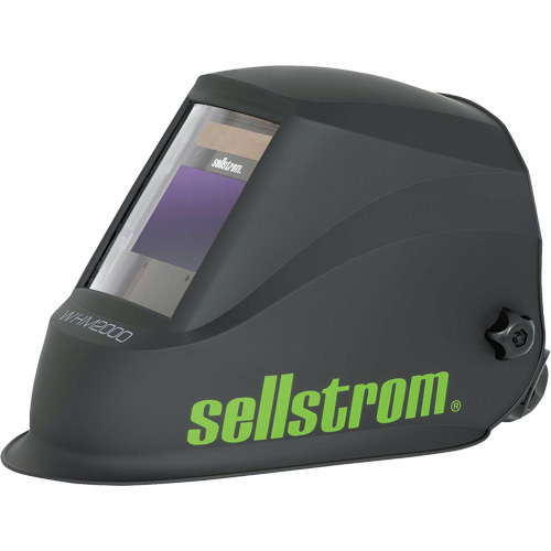 WHM2000 Advantage Plus Series ADF Welding Helmet, 3.94" L x 2.36" W View Area, Black/Green Rock Safety Industrial Ltd