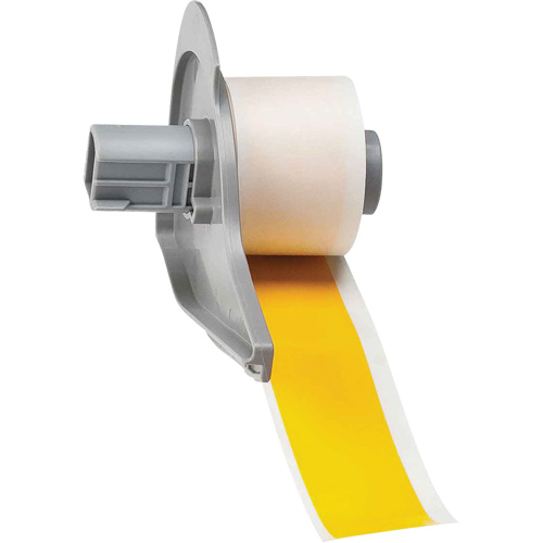All-Weather Permanent Adhesive Label Tape, Vinyl, Yellow, 1" Width Rock Safety Industrial Ltd