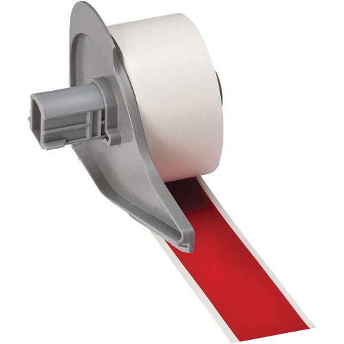 Ruban adh&eacute;sif permanent toutes saisons pour &eacute;tiquettes, Vinyle, Rouge, Largeur de 1" Rock Safety Industrial Ltd