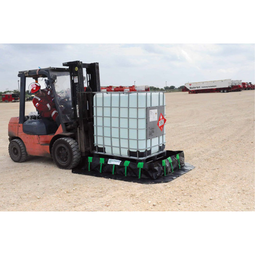 Berme Ultra-Containment Berm, Capacit&eacute; 269 gal. US, 6' la x 6' lo x 12" h, Paroi &agrave; piquets Rock Safety Industrial Ltd