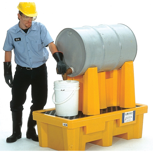 Syst&egrave;me de confinement Ultra-Drum pour 1 baril avec drain, 52" lo x 29" la x 49,5" ha, 750 gal. US Capacit&eacute; Rock Safety Industrial Ltd