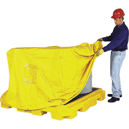 Ultra-Spill Pallet P4 Plus, b&acirc;che de recouvrement Rock Safety Industrial Ltd