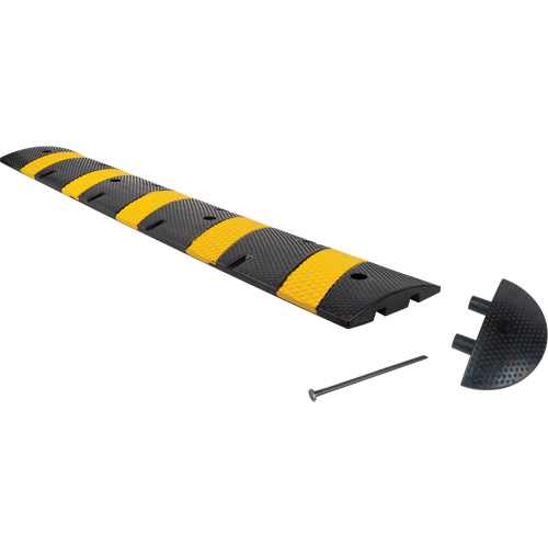Ensemble de bosse de d&eacute;c&eacute;l&eacute;ration, Caoutchouc, 6' lo x 11" la x 2" h Rock Safety Industrial Ltd