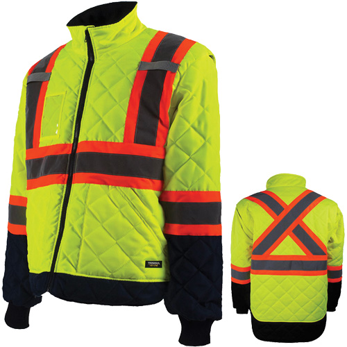 Freezer Jacket, Polyester, High Visibility Orange, 2X-Large Rock Safety Industrial Ltd