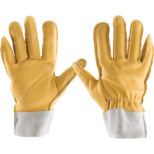 All-Leather Gloves, 7/Small, Grain Leather Palm, Elastic Cuff Rock Safety Industrial Ltd