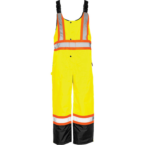 TO1 Winter Traffic Overalls, Polyester, Small, Black/High Visibility Lime-Yellow Rock Safety Industrial Ltd