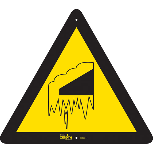 Enseigne de s&eacute;curit&eacute; conforme &agrave; la CSA -Falling Snow/Ice, 12" x 12", Aluminium, Pictogramme Rock Safety Industrial Ltd