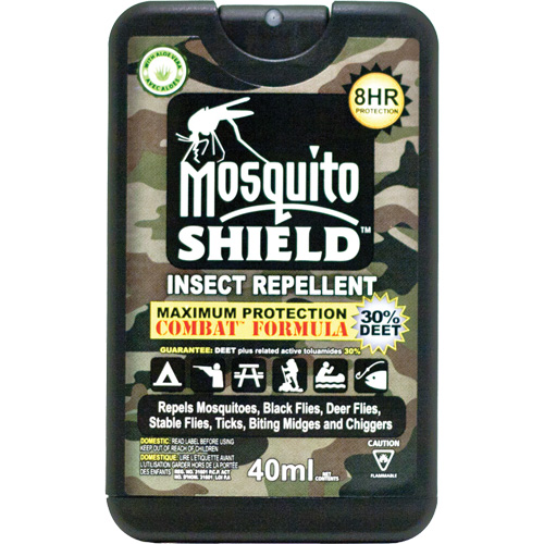 Insectifuge de format poche Mosquito Shield, DEET &agrave; 30 %, Vaporisateur, 40 ml Rock Safety Industrial Ltd