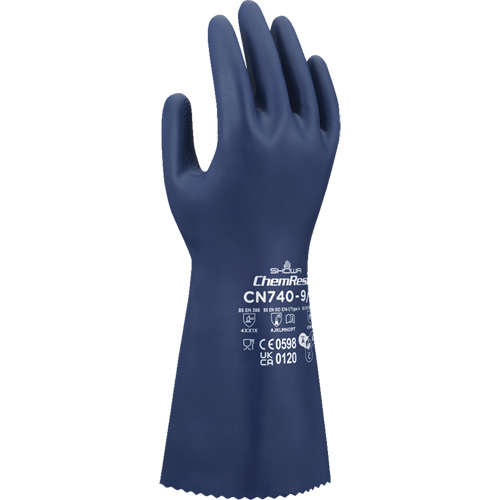 Gants r&eacute;sistants aux produits chimiques CN740, Taille Petit/7, 13" lo, Nitrile, 15 mils Rock Safety Industrial Ltd
