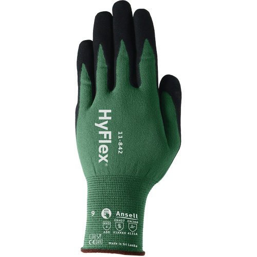 Gants polyvalents &eacute;coresponsables HyFlex 11-842, 5, R&ecirc;vetement Mousse de nitrile, Calibre 15, Enveloppe en Nylon Rock Safety Industrial Ltd
