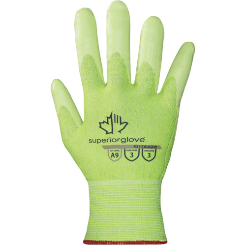 Gants haute visibilit&eacute; r&eacute;sistants &agrave; la coupe S21TXUGFN, Taille 5/2T-petit, Calibre 21, Rev&ecirc;tement Nitrile, Enveloppe en TenActiv, ASTM ANSI niveau A9 Rock Safety Industrial Ltd