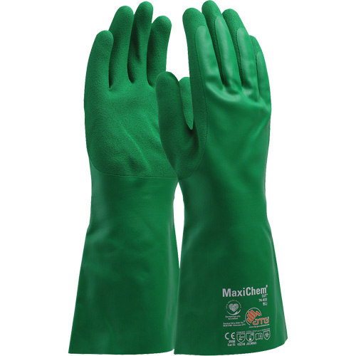 ATG MaxiChem&reg; Cut Chemical-Resistant Gloves, Size Small, 14" L, Nitrile Rock Safety Industrial Ltd