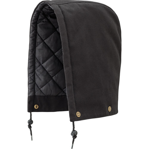 538BK Hood for Quilted Safety Parka, Bomber or Coverall, Black, Cotton Rock Safety Industrial Ltd