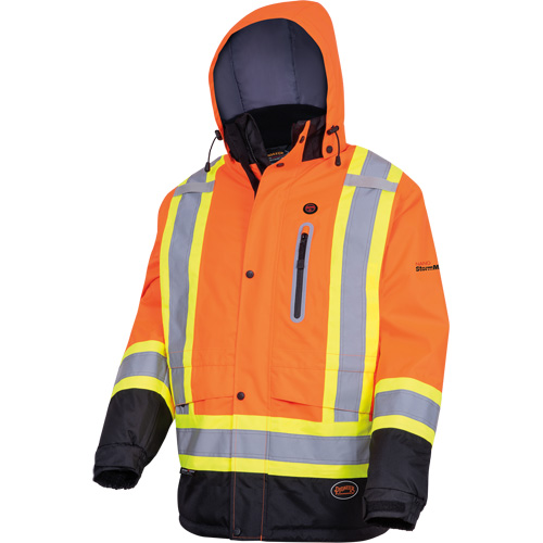 5407 Waterproof Insulated Heated Safety Jacket, Men's, Small, High-Visibility Orange Rock Safety Industrial Ltd