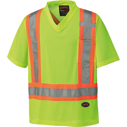6989 Traffic Micro Mesh T-Shirt, X-Small, High Visibility Lime-Yellow Rock Safety Industrial Ltd
