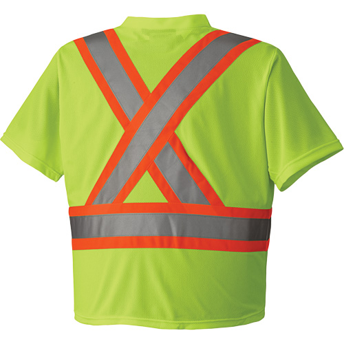 6989 Traffic Micro Mesh T-Shirt, X-Small, High Visibility Lime-Yellow Rock Safety Industrial Ltd