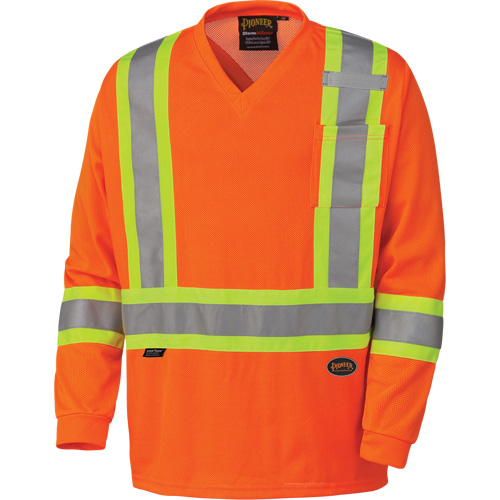 6984 Traffic Micro Mesh Long-Sleeved Safety Shirt, Small, High Visibility Orange Rock Safety Industrial Ltd