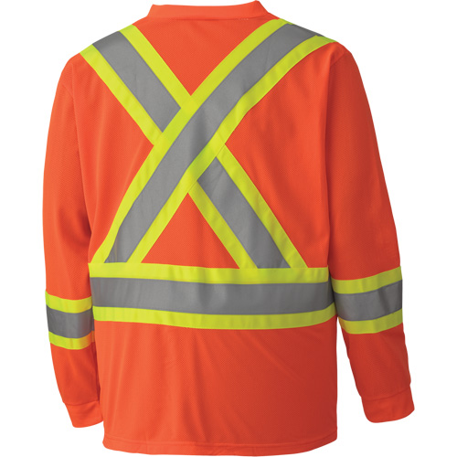 6984 Traffic Micro Mesh Long-Sleeved Safety Shirt, Small, High Visibility Orange Rock Safety Industrial Ltd