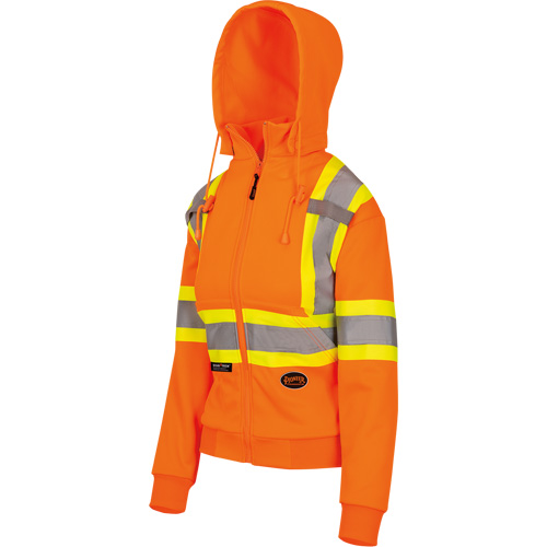 6924W Women's Fleece Hoodie with Zipper, Polyester, X-Small, High Visibility Orange Rock Safety Industrial Ltd