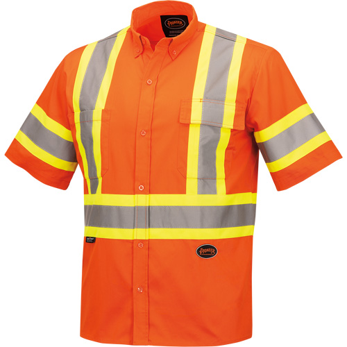 4442 Ultra Cool Short-Sleeved Safety Shirt, Cotton, Small, High Visibility Orange Rock Safety Industrial Ltd