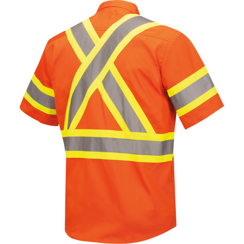 4442 Ultra Cool Short-Sleeved Safety Shirt, Cotton, Small, High Visibility Orange Rock Safety Industrial Ltd