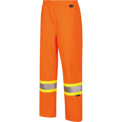 5627W Pantalon &agrave; bavette imperm&eacute;able pour femmes, Polyester/Polyur&eacute;thane, T-petit, Orange haute visibilit&eacute; Rock Safety Industrial Ltd