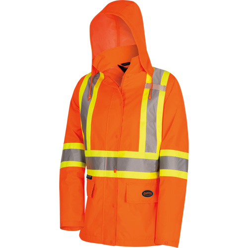 5626W Parka matelass&eacute; de s&eacute;curit&eacute; 300D The Rock, Polyester/Polyur&eacute;thane, Orange haute visibilit&eacute;, T-petit Rock Safety Industrial Ltd