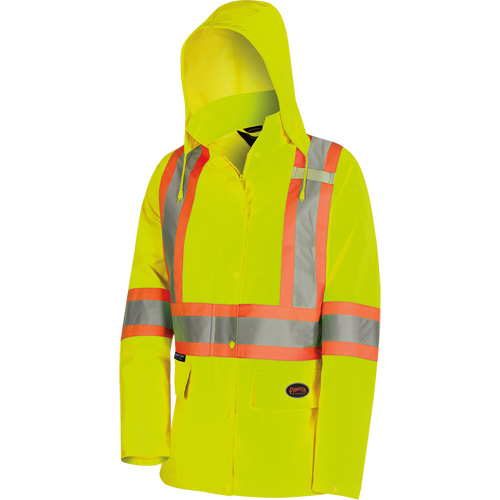 5628W Parka matelass&eacute; de s&eacute;curit&eacute; 300D The Rock, Polyester/Polyur&eacute;thane, Jaune lime haute visibilit&eacute;, T-petit Rock Safety Industrial Ltd