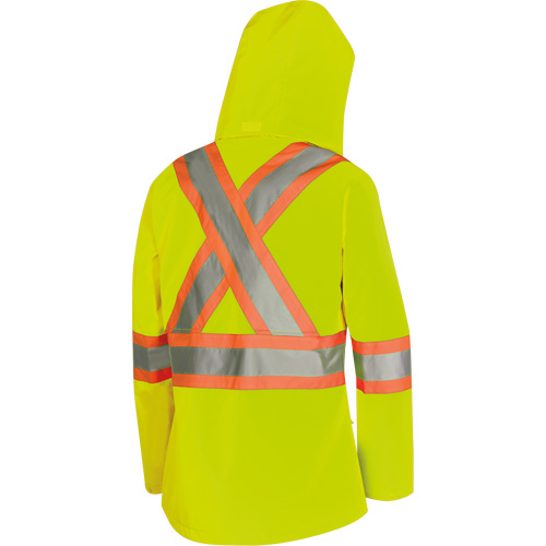 5628W Parka matelass&eacute; de s&eacute;curit&eacute; 300D The Rock, Polyester/Polyur&eacute;thane, Jaune lime haute visibilit&eacute;, T-petit Rock Safety Industrial Ltd