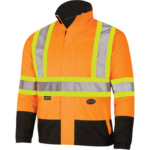 5770 Waterproof Reversible Safety Jacket, Polyester/Polyurethane, High Visibility Orange, Small Rock Safety Industrial Ltd