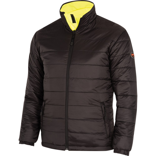 5771 Manteau de s&eacute;curit&eacute; imperm&eacute;able r&eacute;versible, Polyester/Polyur&eacute;thane, Jaune lime haute visibilit&eacute;, Petit Rock Safety Industrial Ltd